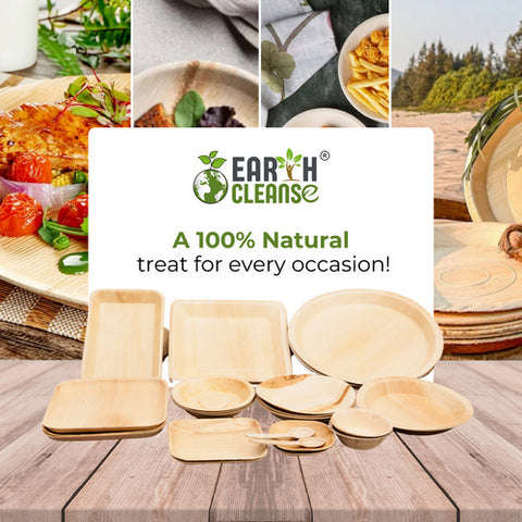 Earth Cleanse, Areca Palm Leaf Round Plates 10 Inches, Pack of 200