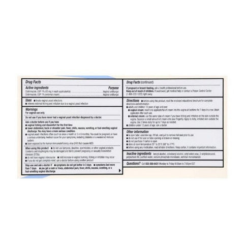 Foster And Thrive, 7-Day Treatment Clotrimazole Vaginal Cream, 1.59 Oz