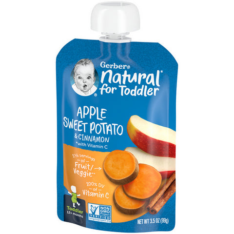 Gerber, Gerber Baby Food Apple Sweet Potato, 3.5 Oz (Case Of 12)