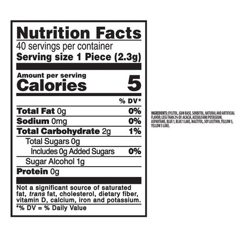 Trident, Trident Vibes Spearmint Rush Sugar Free Gum, 40 Count (Case Of 6)