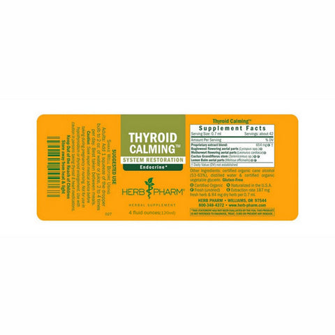 Herb Pharm, Thyroid Calming Liquid Formula, 4 Oz