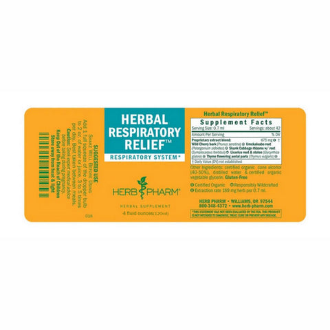 Herb Pharm, Herbal Respiratory Relief, 4 Oz