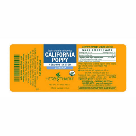 Herb Pharm, California Poppy Extract, 4 Oz