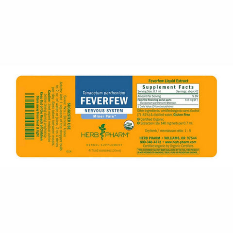Herb Pharm, Feverfew Extract, 4 Oz