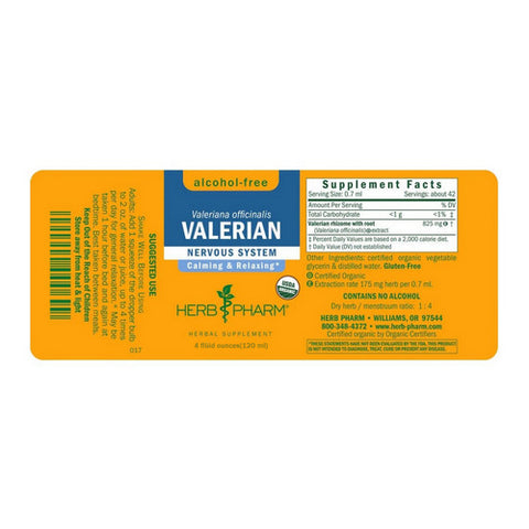 Herb Pharm, Valerian Glycerite, 4 oz
