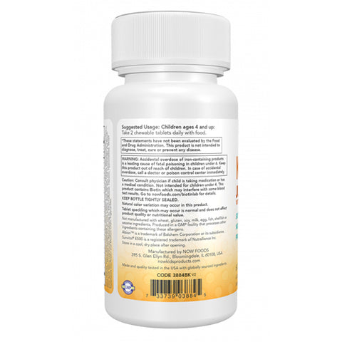 Now Foods, Kid Vits Juicy Orange Chewable Tablets, 60 Lozenges