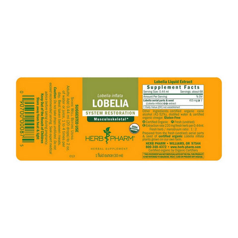 Herb Pharm, Lobelia Extract, 1 Oz