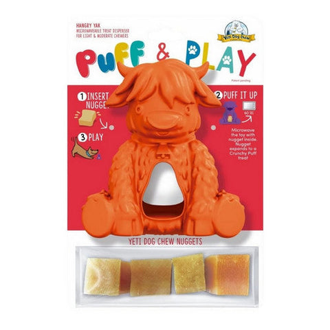 Hangry Yak Orange Dog Toy 1 Piece by Yeti Pet Products