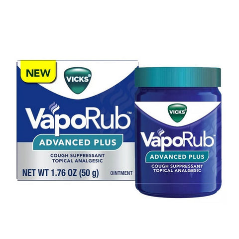 Vicks, VapoRub Advanced Plus Cough Suppressant, 1.76 Oz