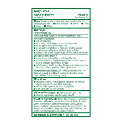 Biofreeze, Menthol-Pain Relieving Overnight Relief Gel Lavender, 3 Oz