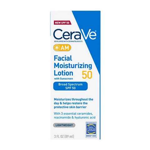 Cerave, AM Facial Moisturizing Lotion SPF 50, 3 Oz