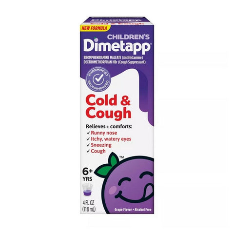 Dimetapp, Children's Cold And Cough Liquid Grape, 4 Oz