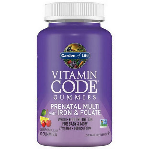 Garden of Life, Vitamin Code Prenatal Multi Cherry Lemonade, 90 Count