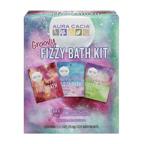Aura Cacia, Groovy Fizzy Bath Kit, 1 Count
