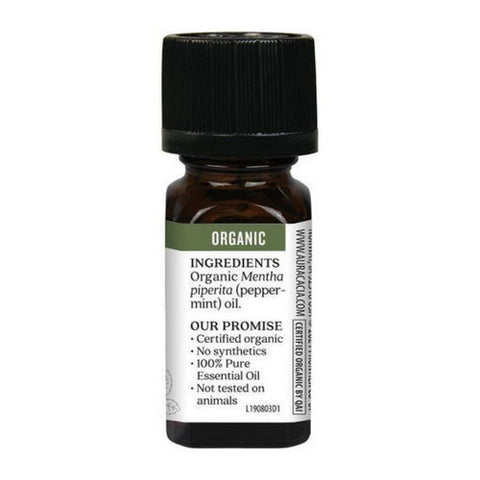 Aura Cacia, Organic Peppermint Essential Oil, 0.25 Oz