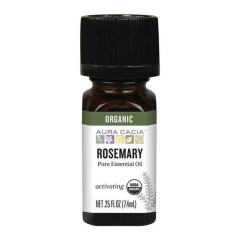 Aura Cacia, Aura Cacia Organic Rosemary Essential Oil, 0.25 Oz