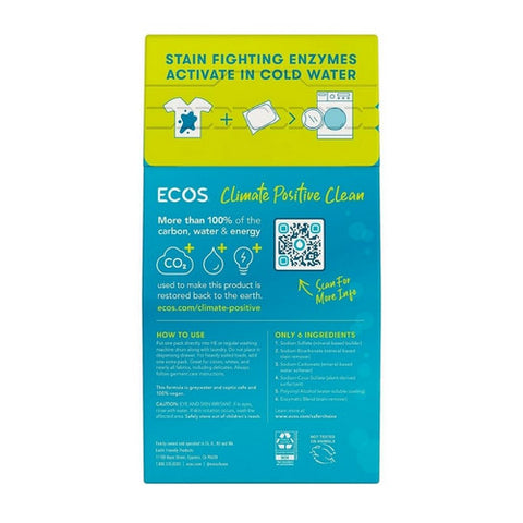 Earth Friendly Products, Free And Clear Liquidless Laundry Detergent, 40 Count