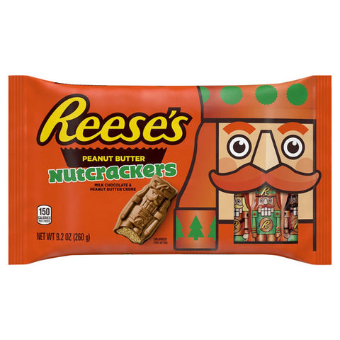 Reese's, Nutcrackers Christmas Candy Milk Chocolate Peanut Butter And Creme Bag, 9.2 Oz (Case Of 36)