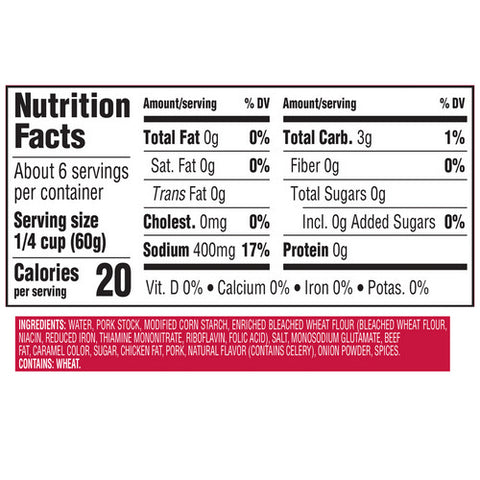 Heinz, Home Style Pork Gravy, 12 Oz (Case Of 12)