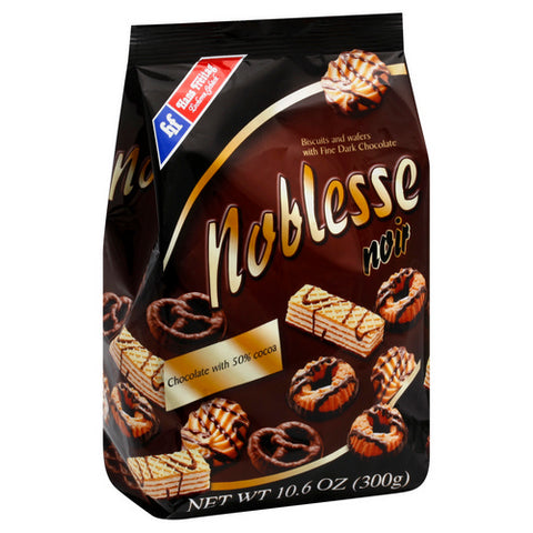 Han Freit, Noblesse Noir Biscuits And Wafers With Fine Dark Chocolate, 300 Gr (Case Of 10)