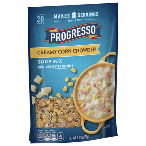 Progresso, Creamy Corn Chowder Soup Mix Pouches, 8 Oz (Case Of 6)