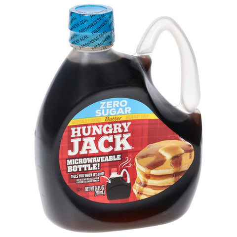 Hungry Jack, Breakfast Syrup Zero Sugar Butter, 24 Oz (Case Of 6)