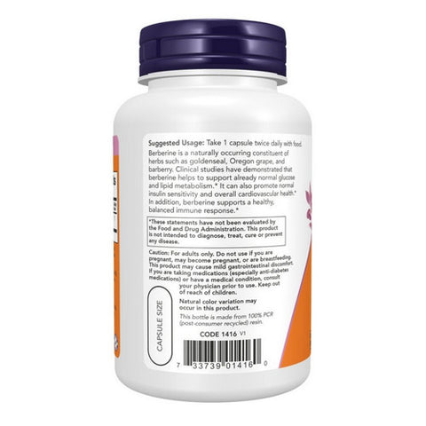 Now Foods, Berberine HCl, 500 mg, 90 Veg Capsules