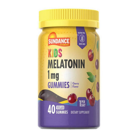 Sundance, Kid's Melatonin Gummies Natural Cherry, 1 Mg, 40 Count