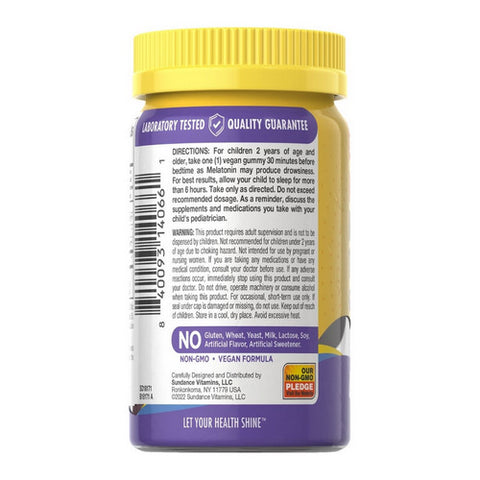 Sundance, Kid's Melatonin Gummies Natural Cherry, 1 Mg, 40 Count