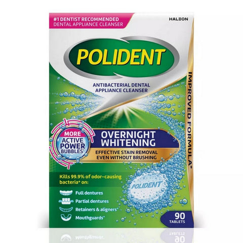 Overnight Whitening Cleanser 90 Count by Polident