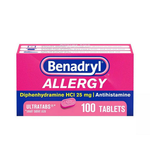 Ultratabs Diphenhydramine Antihistamine Cold And Allergy Relief Tablets 100 Count by Benadryl