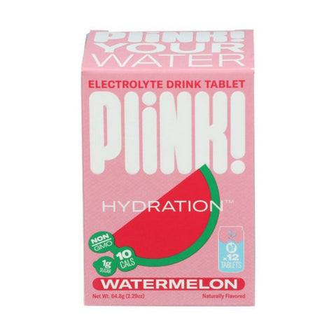 Fizzy Electrolyte Drink Tablets Watermelon 12 Packets by Plink!