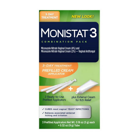 3-Day Treatment Applicators And External Itch Cream 0.18 Oz by Monistat
