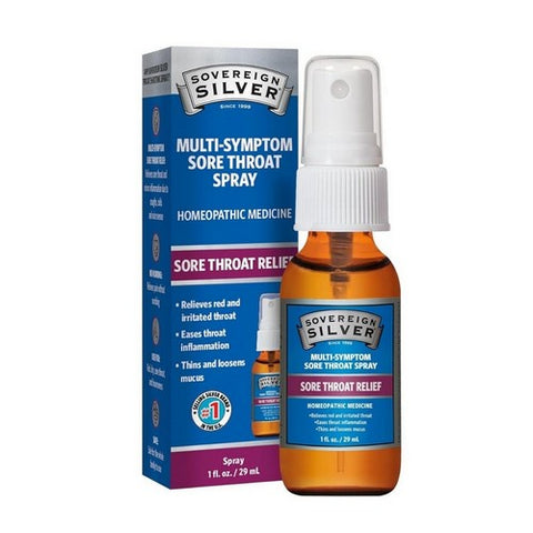 Multi Symptom Sore Throat Spray 1 Oz by Sovereign Silver