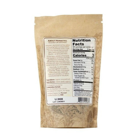 Celebration Herbals, Organic Horsetail Shavegrass Herb Cut And Shifted, 56 Grams Celebration Herbals