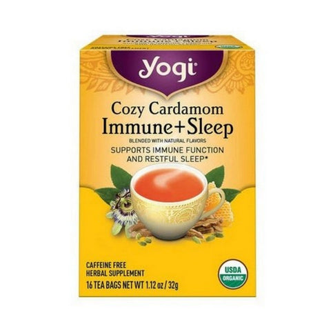 Organic Cozy Cardamon Immune Plus Sleep Tea 16 Bags by Yogi
