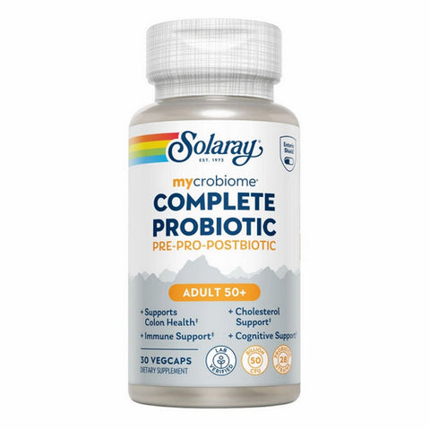 Mycrobiome Complete Probiotic Adult 50 Plus 30 Veg Caps by Solaray
