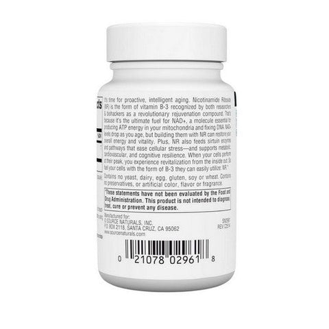 Source Naturals, Nictotinamide Riboside, 500 Mg, 30 Veg Caps Source Naturals