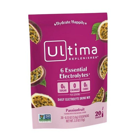 Ultima Replenisher, Electrolyte Hydration Powder PassionFruit, 72 Grams Ultima Replenisher