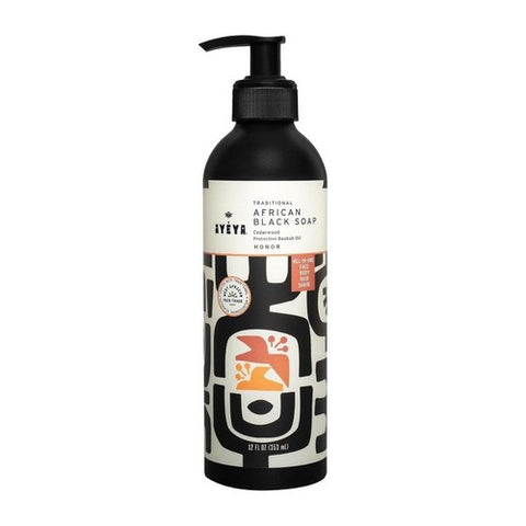 Traditional African Black Liquid Soap Honor 12 Oz by Ayeya