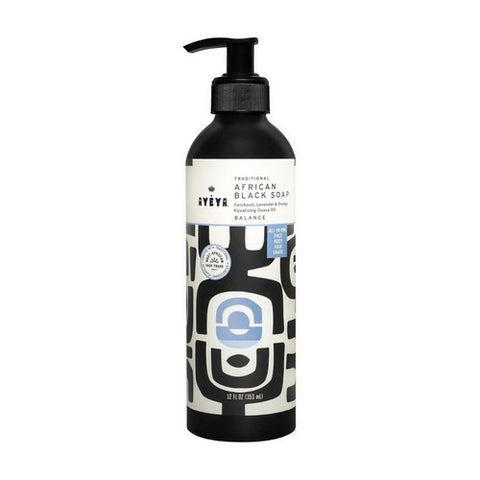 Traditional African Black Liquid Soap Balance 12 Oz by Ayeya