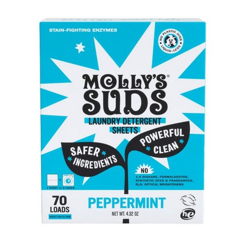 Laundry Detergent Sheets Peppermint 70 Loads by Molly's Suds