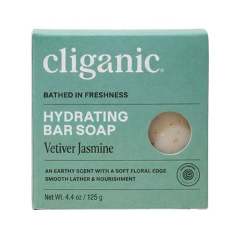 Moisturizing Bar Soap Vetiver Jasmine 4.4 Oz by Cliganic