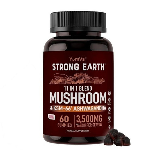 Strong Earth Mushroom And KSM-66 Ashwagandha 60 count by Yum-V's