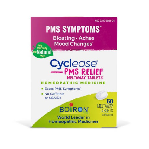 Boiron, Cyclease PMS Tablets PMS Relief Discomfort-Aches Bloating Irritability, 60 Tabs