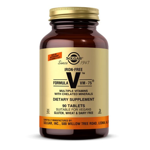 Solgar, Iron-Free Formula VM-75 Tablets, 90 Tabs