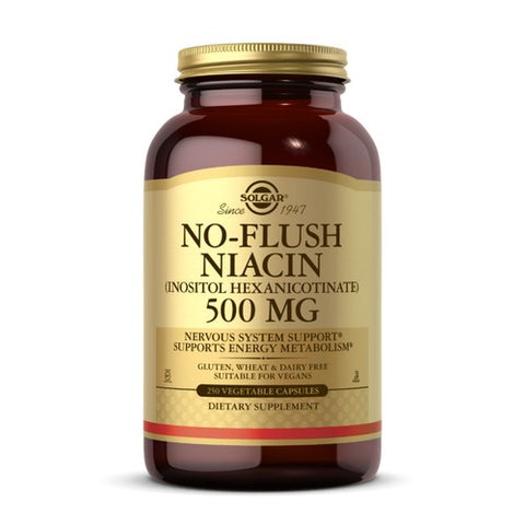 Solgar, No-Flush Niacin (Vitamin B3) (Inositol Hexanicotinate), 500 mg, 250 V Caps