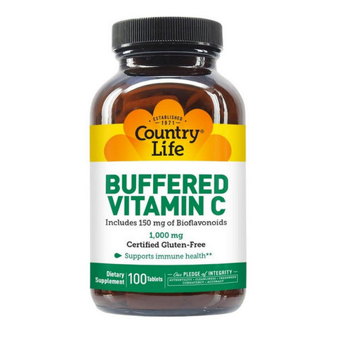 Country Life, Buffered Vitamin C with Bioflavonoids, 1000 MG, 100 Tabs