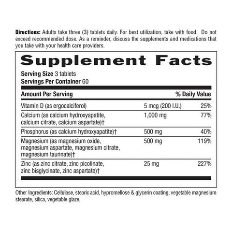 Country Life, Cal-Mag-Zinc Target-Mins, 180 Tabs