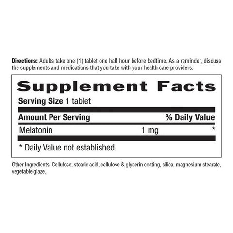 Country Life, Melatonin (Rapid Release), 1 MG, 120 Tabs